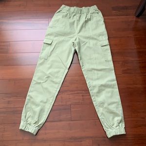 H&M green cargo utility pants